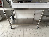Mobiele rvs werktafel - afbeelding 3 van  4