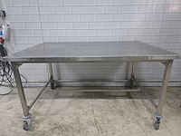 Mobiele rvs werktafel - afbeelding 4 van  5