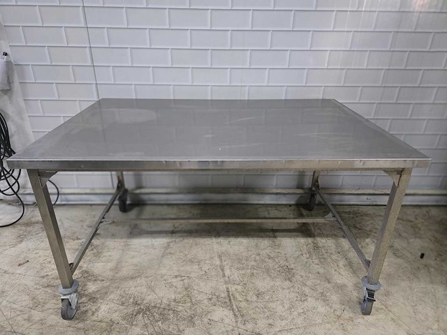 Mobiele rvs werktafel - afbeelding 5 van  5