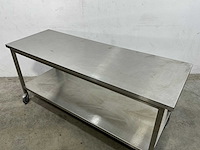 Mobiele rvs werktafel - afbeelding 3 van  4