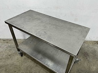 Mobiele rvs werktafel - afbeelding 3 van  4