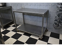 Mobiele rvs werktafel - afbeelding 1 van  3