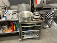Mobiele rvs werktafel - afbeelding 2 van  5