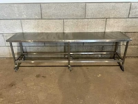 Mobiele rvs werktafel - afbeelding 2 van  5