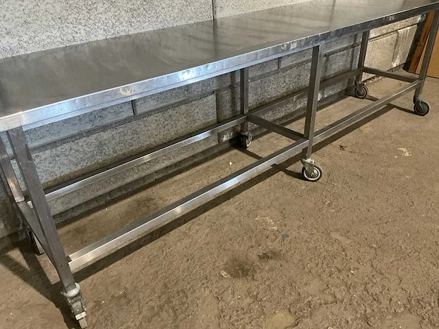 Mobiele rvs werktafel - afbeelding 5 van  5