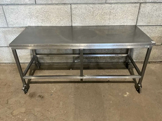 Mobiele rvs werktafel - afbeelding 2 van  6