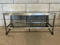 Mobiele rvs werktafel - afbeelding 3 van  6