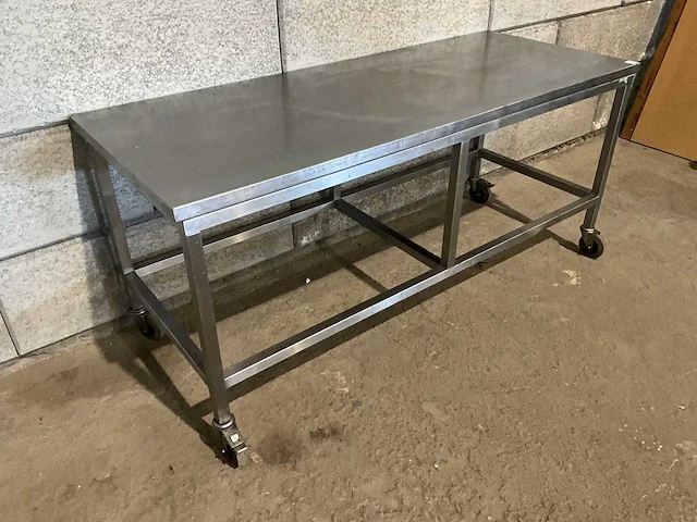 Mobiele rvs werktafel - afbeelding 4 van  6