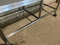 Mobiele rvs werktafel - afbeelding 6 van  6