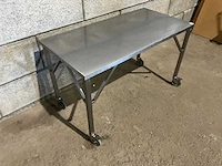 Mobiele rvs werktafel - afbeelding 3 van  5