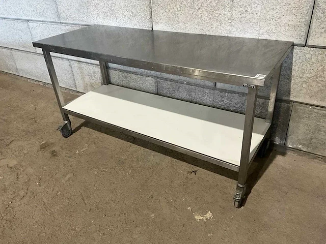 Mobiele rvs werktafel - afbeelding 1 van  6