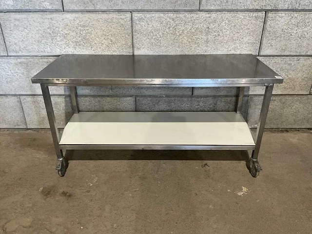 Mobiele rvs werktafel - afbeelding 3 van  6