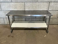 Mobiele rvs werktafel - afbeelding 3 van  6
