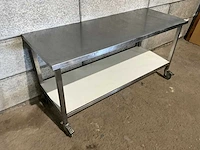 Mobiele rvs werktafel - afbeelding 4 van  6
