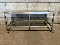 Mobiele rvs werktafel - afbeelding 3 van  6