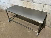 Mobiele rvs werktafel - afbeelding 2 van  5