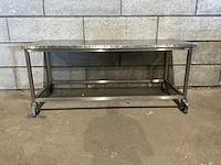 Mobiele rvs werktafel - afbeelding 4 van  5