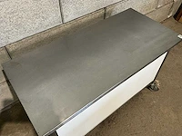 Mobiele rvs werktafel - afbeelding 5 van  6