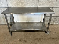 Mobiele rvs werktafel - afbeelding 6 van  6