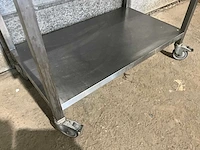 Mobiele rvs werktafel - afbeelding 4 van  5