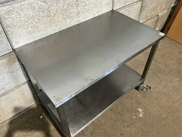 Mobiele rvs werktafel - afbeelding 5 van  5