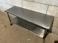 Mobiele rvs werktafel - afbeelding 2 van  5
