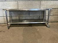 Mobiele rvs werktafel - afbeelding 4 van  5