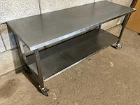 Mobiele rvs werktafel - afbeelding 5 van  5