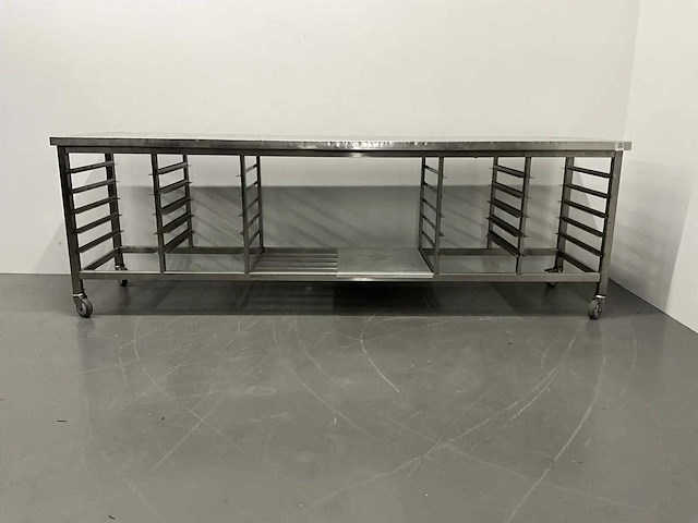 Mobiele rvs werktafel - afbeelding 3 van  8