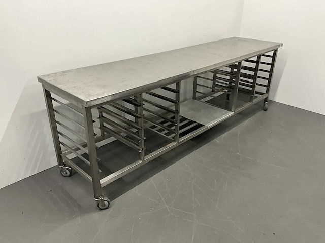 Mobiele rvs werktafel - afbeelding 4 van  8