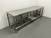 Mobiele rvs werktafel - afbeelding 4 van  8