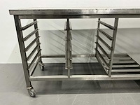 Mobiele rvs werktafel - afbeelding 6 van  8