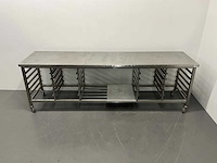 Mobiele rvs werktafel - afbeelding 1 van  3