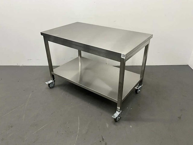 Mobiele rvs werktafel - afbeelding 1 van  4