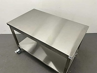Mobiele rvs werktafel - afbeelding 2 van  4
