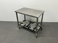 Mobiele rvs werktafel - afbeelding 1 van  4