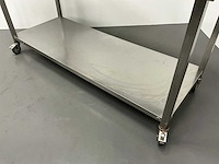 Mobiele rvs werktafel - afbeelding 3 van  6