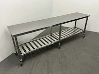 Mobiele rvs werktafel - afbeelding 4 van  7