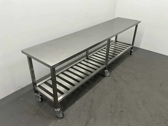 Mobiele rvs werktafel - afbeelding 7 van  7