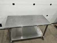 Mobiele rvs werktafel - afbeelding 2 van  2