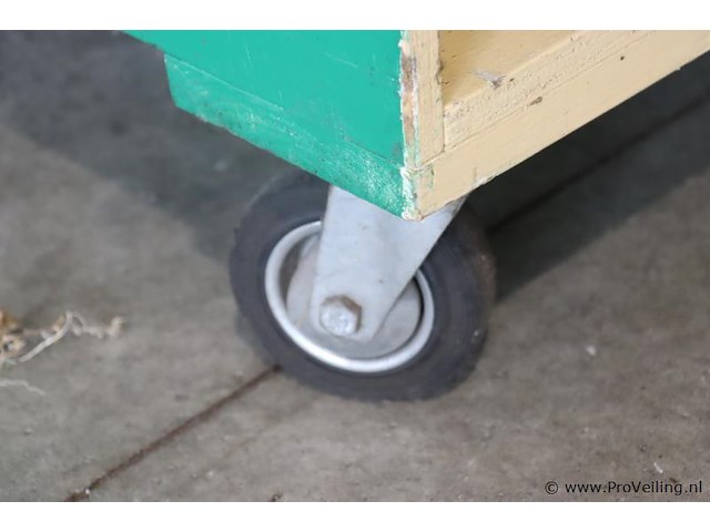 Mobiele schappenwagen, hout - afbeelding 6 van  7