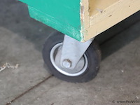 Mobiele schappenwagen, hout - afbeelding 6 van  7