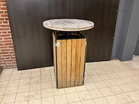 Mobiele statafel met afvalemmer - afbeelding 1 van  6