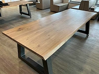 Mobiele tafel met boomstamblad - afbeelding 3 van  4