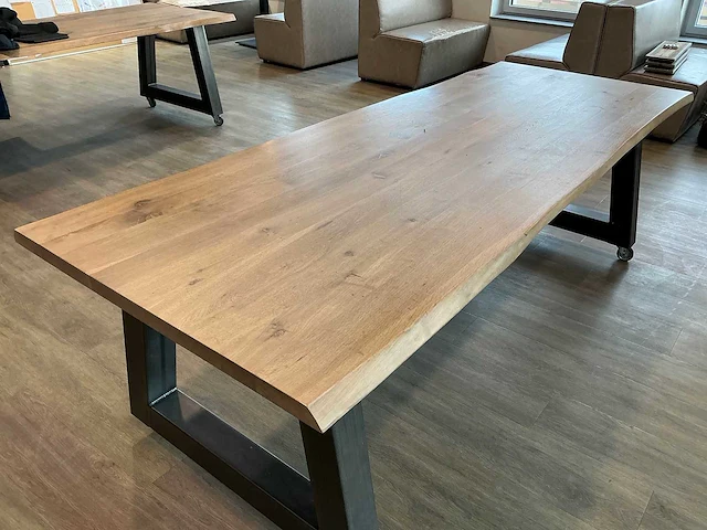 Mobiele tafel met boomstamblad - afbeelding 3 van  5