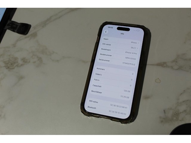 Mobiele telefoon iphone 14 pro 128 gb. - afbeelding 1 van  3