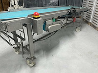 Mobiele transportband rvs 4 meter - afbeelding 2 van  6