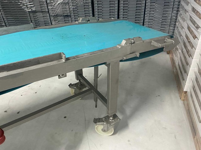 Mobiele transportband rvs 4 meter - afbeelding 3 van  6