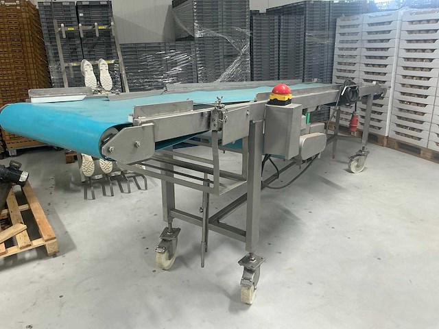 Mobiele transportband rvs 4 meter - afbeelding 4 van  6