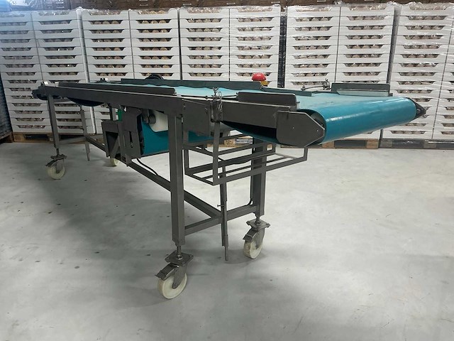 Mobiele transportband rvs 4 meter - afbeelding 1 van  16